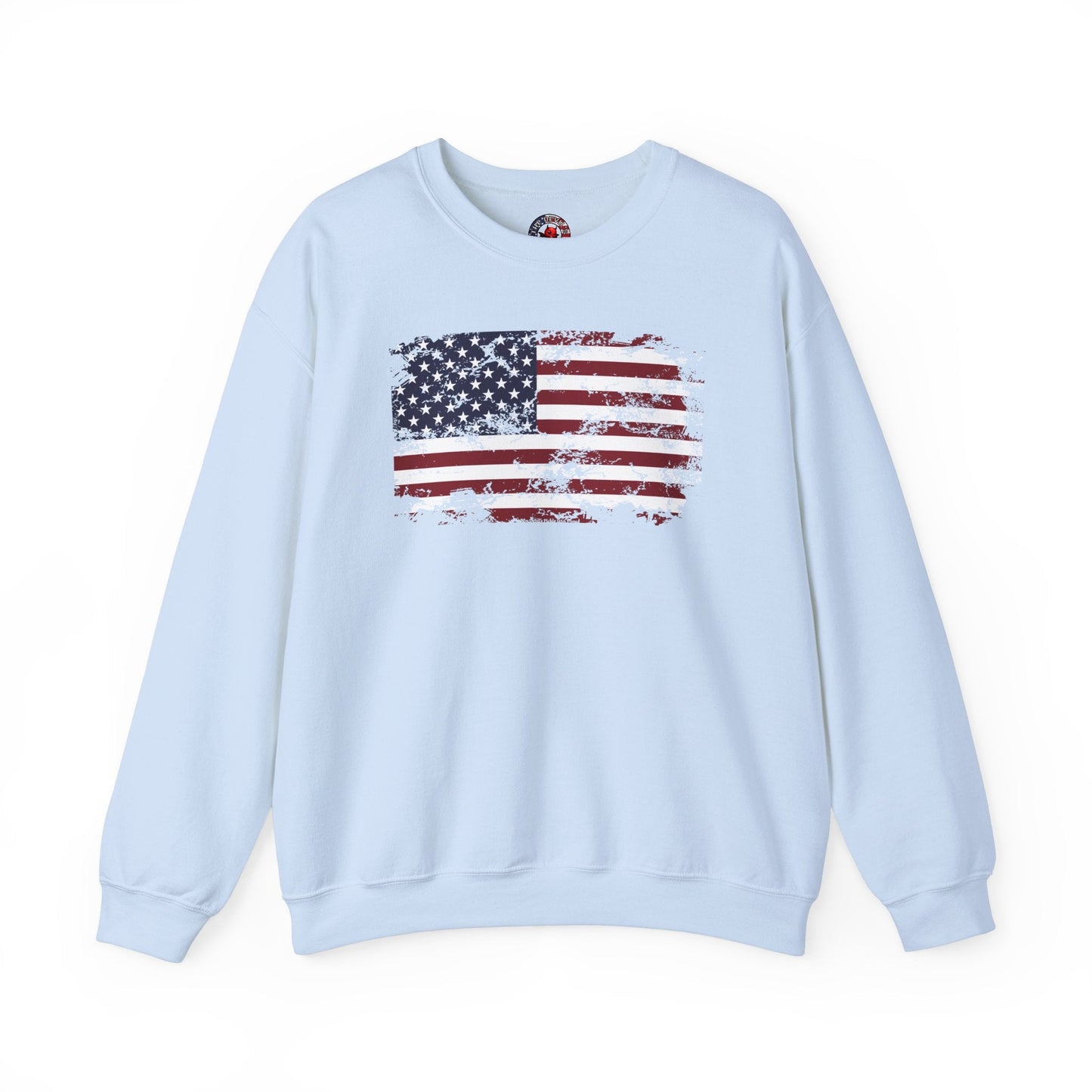 Vintage Style American Flag Crewneck Sweatshirt The Devil's Pickle