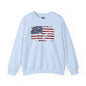 Vintage Style American Flag Crewneck Sweatshirt The Devil's Pickle