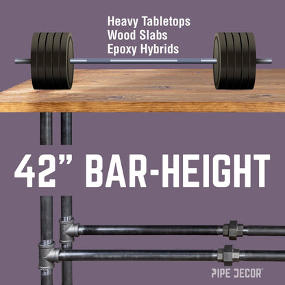 Bridge Bar Height Pipe Table Legs PIPE DECOR