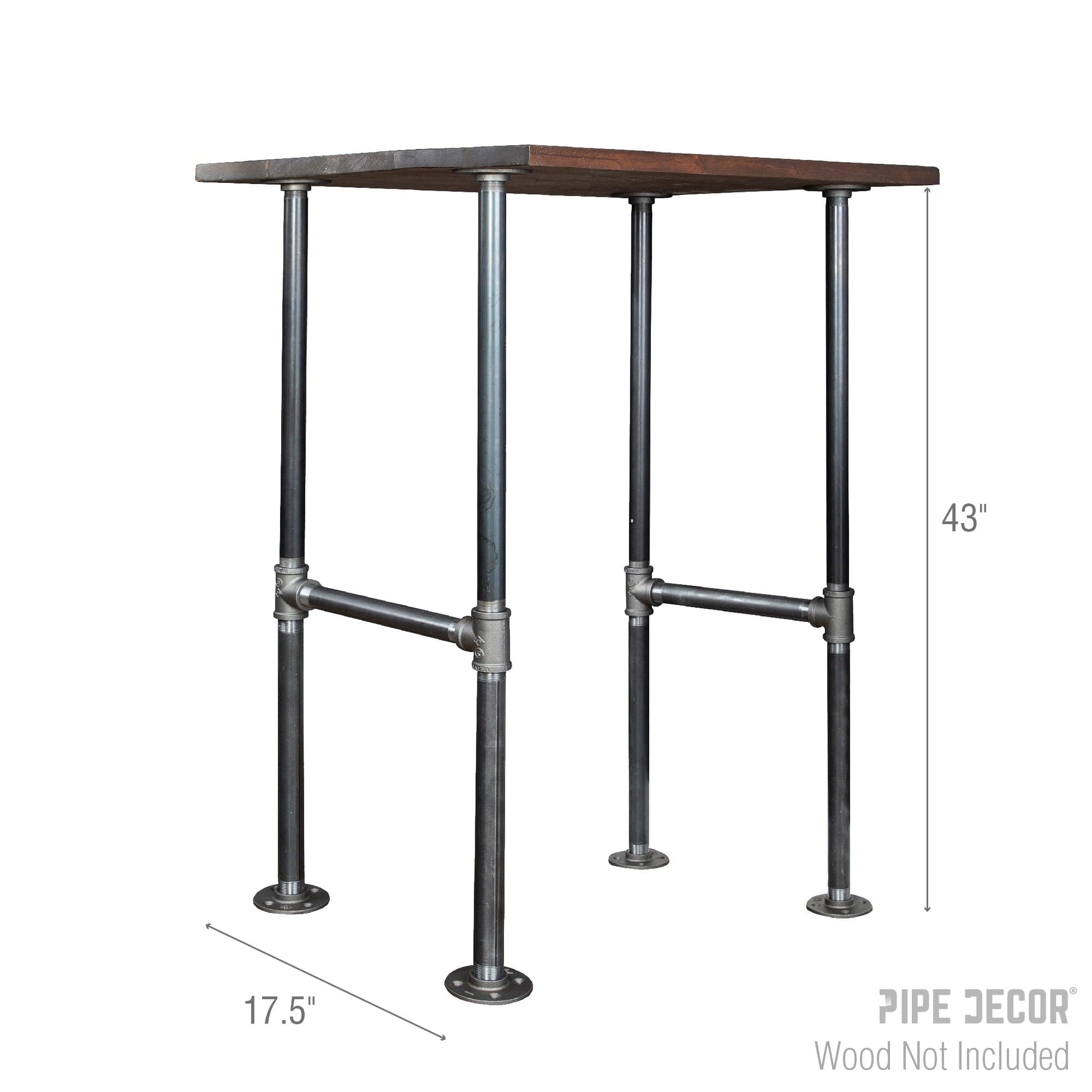 H-Leg Bar Height Pipe Table Legs (Set of 2) PIPE DECOR