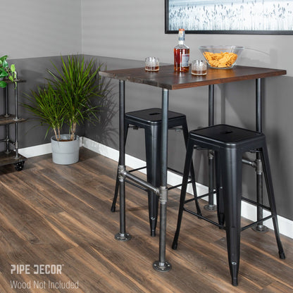 H-Leg Bar Height Pipe Table Legs (Set of 2) PIPE DECOR