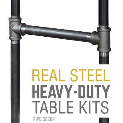 H-Leg Bar Height Pipe Table Legs (Set of 2) PIPE DECOR