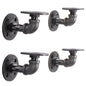 1/2 in. x 3.75 in. Double Flange Shelf Bracket, 4 Pack PIPE DECOR