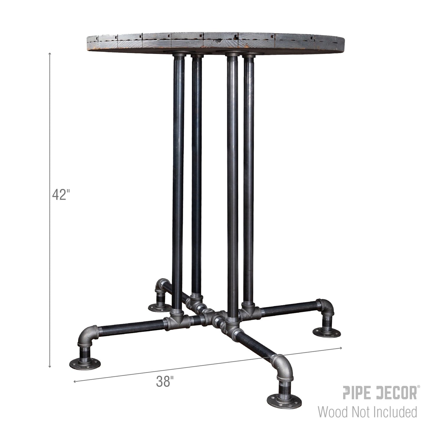 Black Jack Bar Height Pipe Table Legs PIPE DECOR