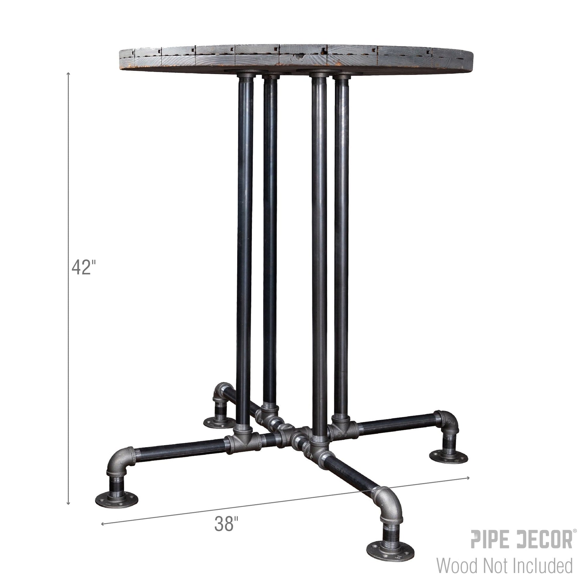 Black Jack Bar Height Pipe Table Legs PIPE DECOR