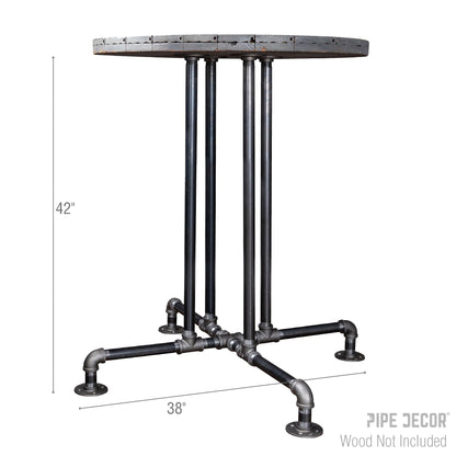 Black Jack Bar Height Pipe Table Legs PIPE DECOR