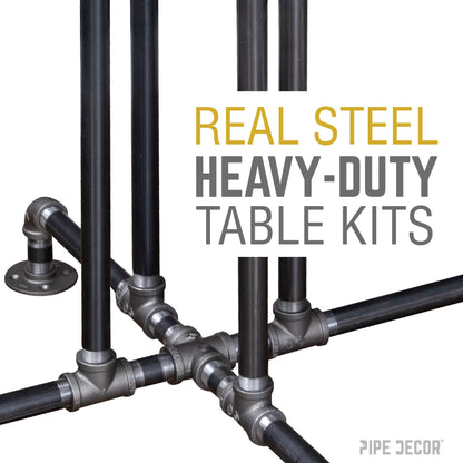Black Jack Bar Height Pipe Table Legs PIPE DECOR