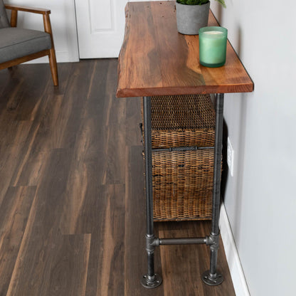 3/4 in. H Pipe Round Flange Console Table Legs-13.25 in. Wide PIPE DECOR