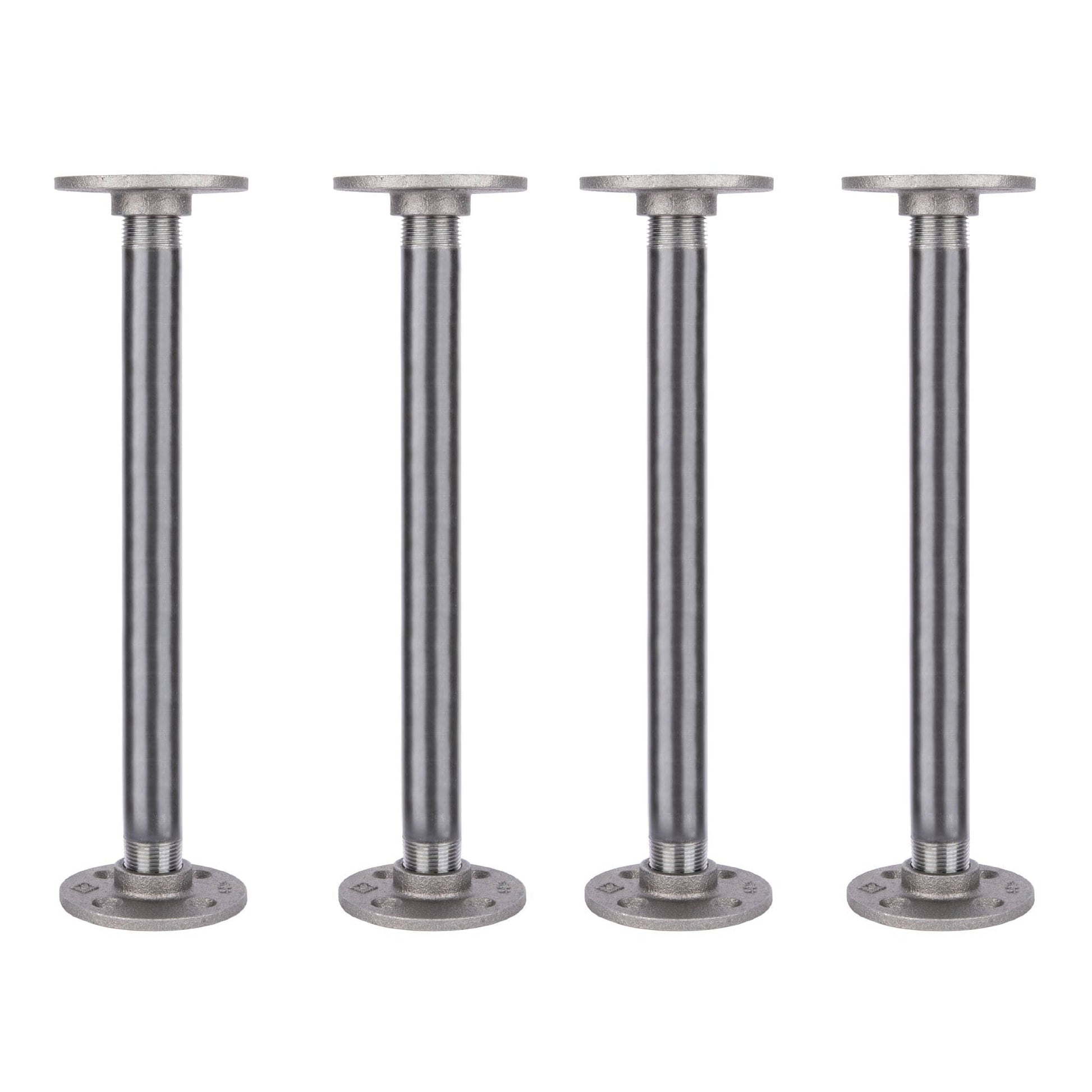 ¾ in. x 12 in. Round Flange Pipe Table Legs - 4 Pack PIPE DECOR