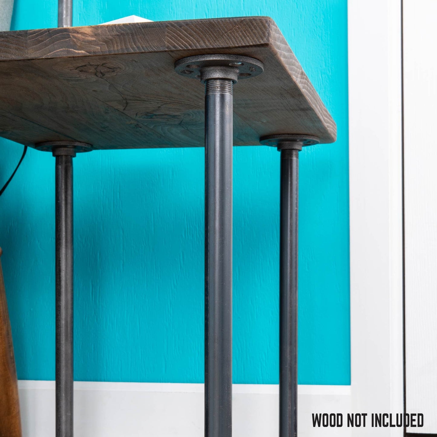 ¾ in. x 18 in. Round Flange Pipe Table Legs - 4 Pack PIPE DECOR
