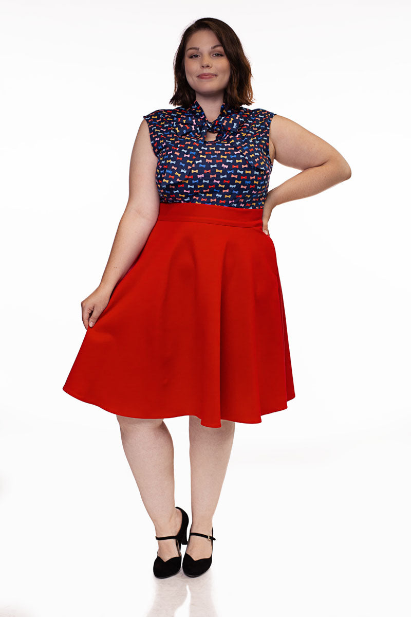Charlotte Skirt in Red Retrolicious