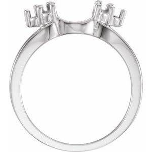 18K White 2.2 mm Round Ring Enhancer Mounting Ethereal Legacy Boutiques
