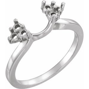 18K White 2.2 mm Round Ring Enhancer Mounting Ethereal Legacy Boutiques