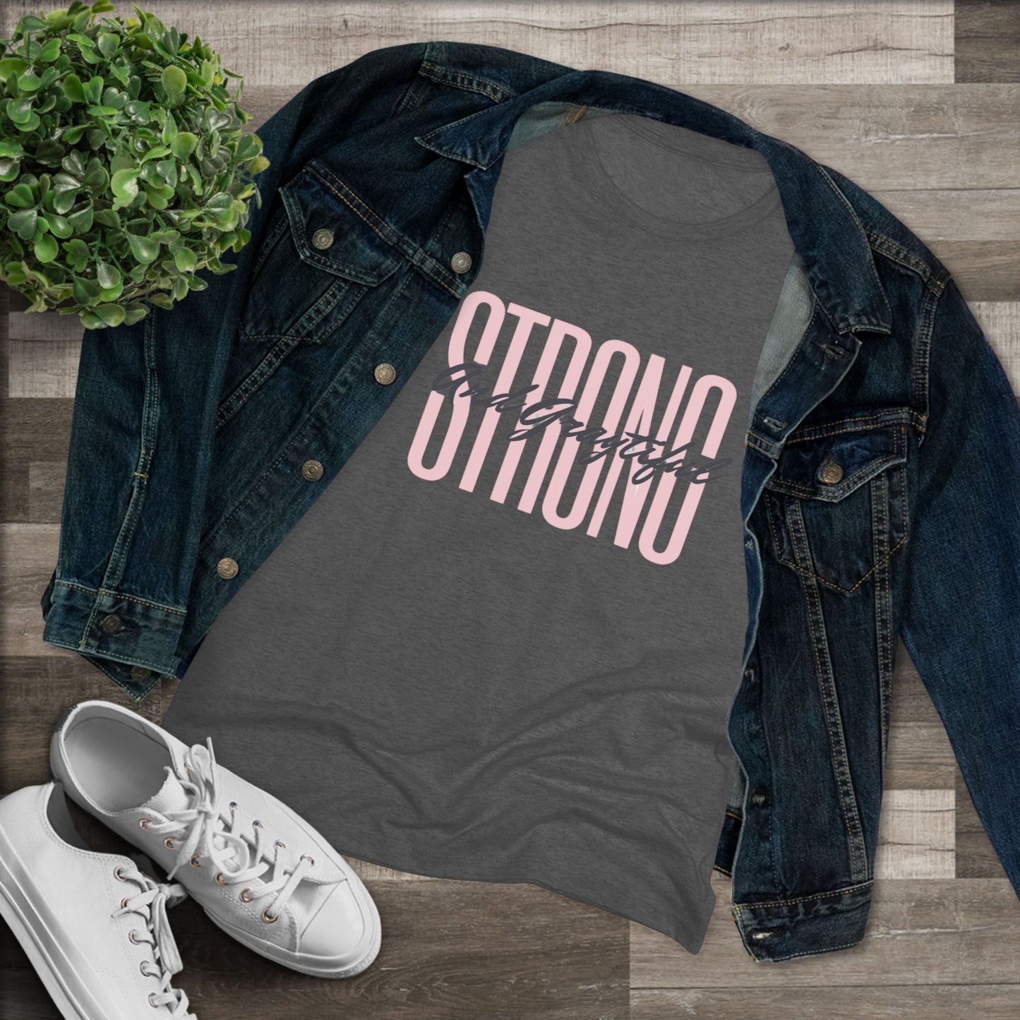 Strong and Graytiful Women's Triblend Tee Grayceful LLC