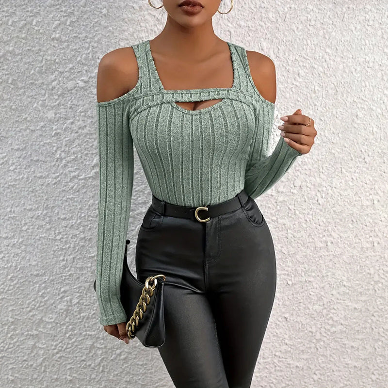 Women's Ribbed Long Sleeve Top FitiqueFit