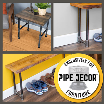 Furniture Leg Levelers for ½” Pipe Legs (4 Pack) PIPE DECOR