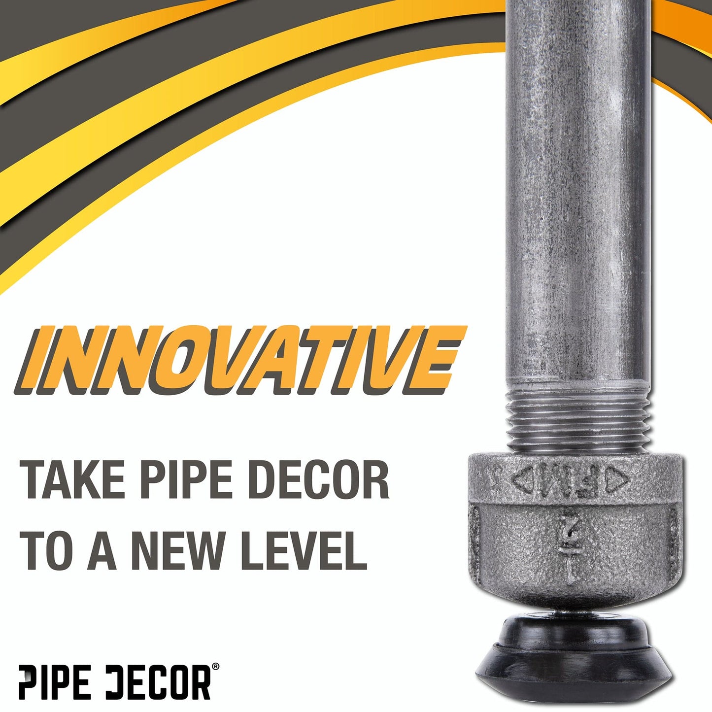 Furniture Leg Levelers for ½” Pipe Legs (4 Pack) PIPE DECOR