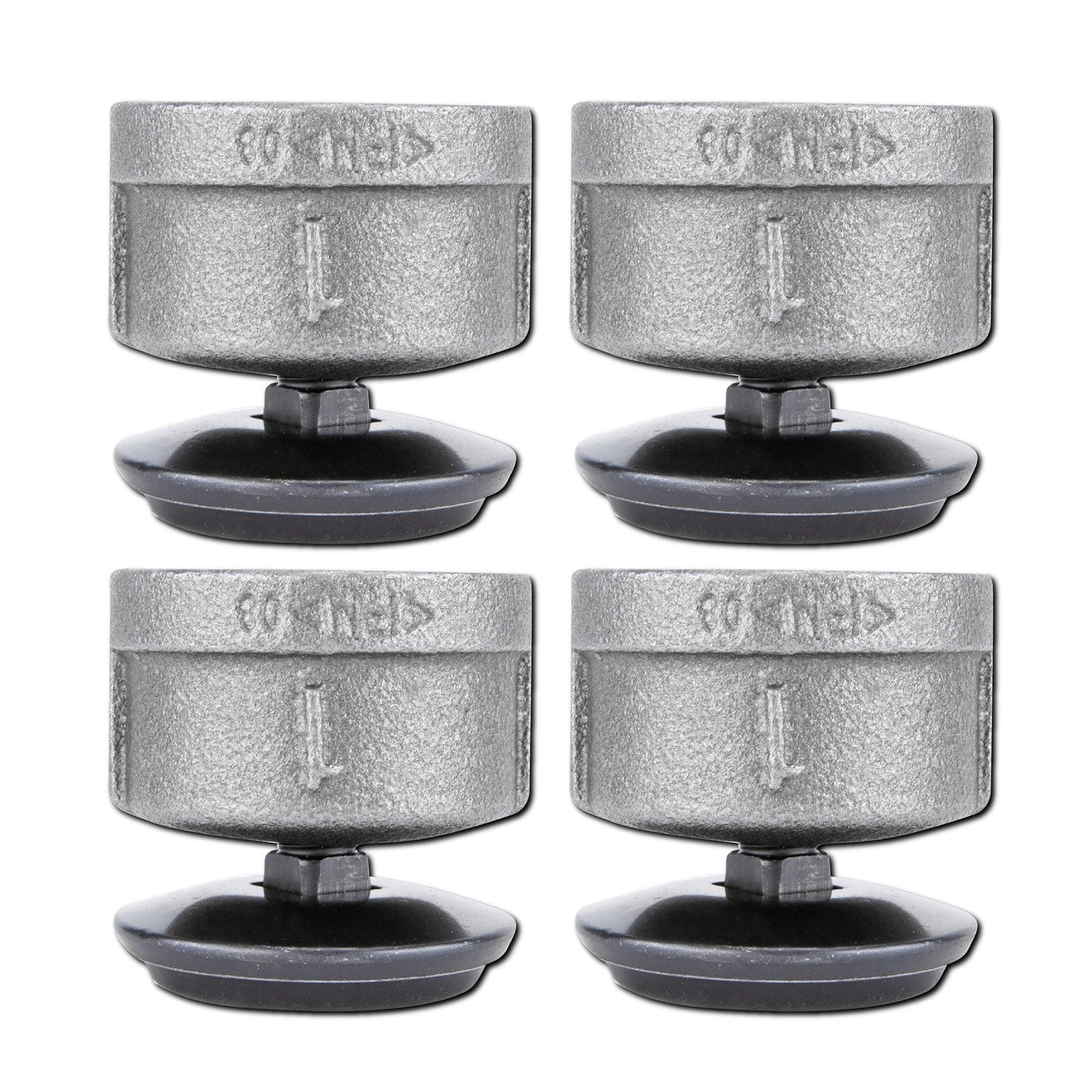 Furniture Leg Levelers for 1” Pipe Legs (4 Pack) PIPE DECOR