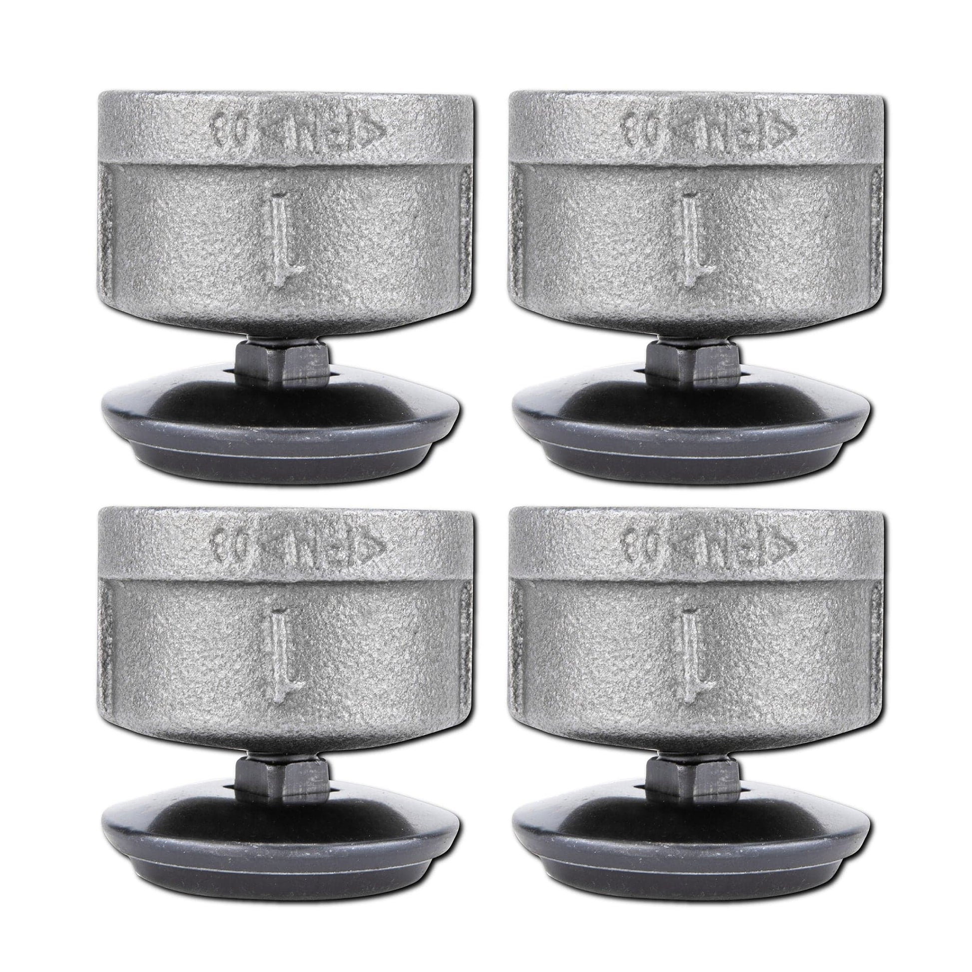 Furniture Leg Levelers for 1” Pipe Legs (4 Pack) PIPE DECOR