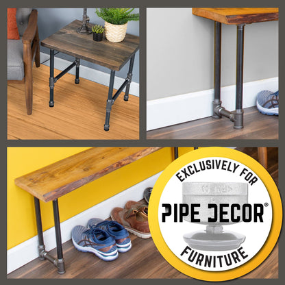 Furniture Leg Levelers for 1” Pipe Legs (4 Pack) PIPE DECOR