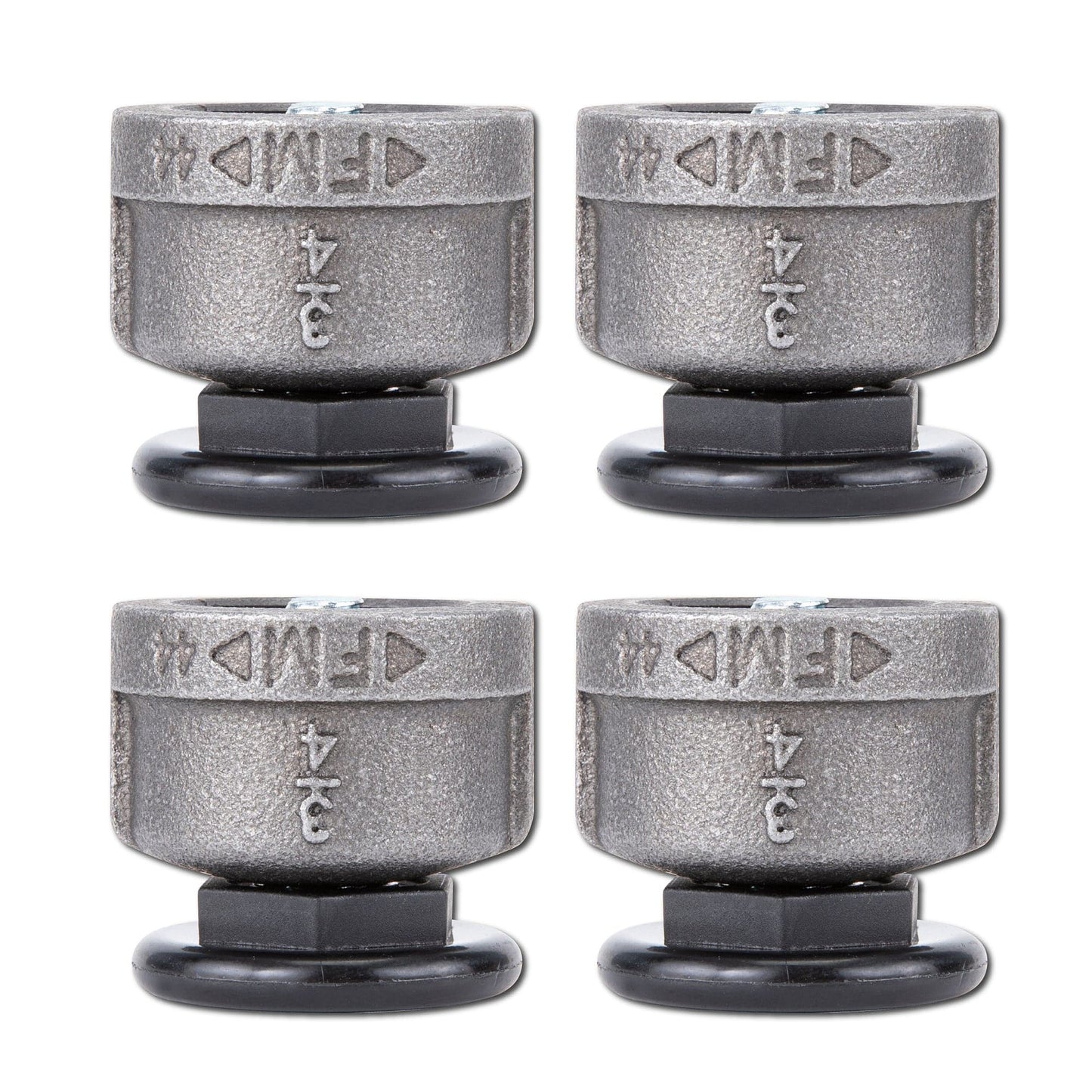 Furniture Leg Levelers for ¾” Pipe Legs (4 Pack) PIPE DECOR