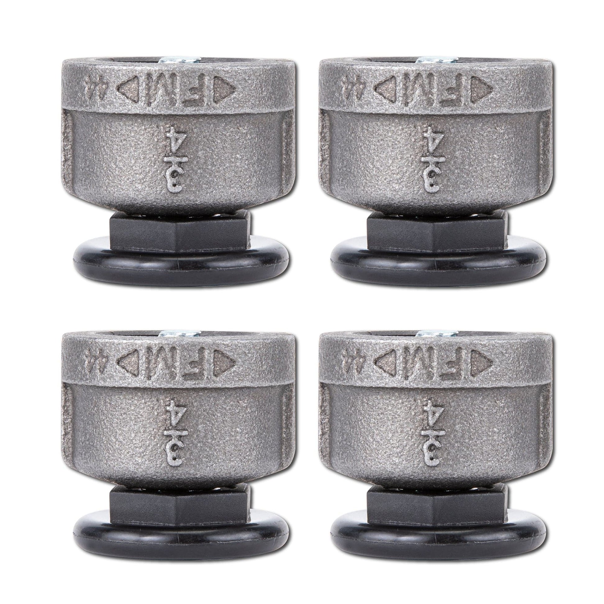 Furniture Leg Levelers for ¾” Pipe Legs (4 Pack) PIPE DECOR