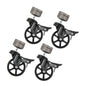 Swivel Caster Wheels for  1” Pipe with Locking Mechanism (4-Pack) PIPE DECOR