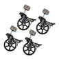 Swivel Caster Wheels for  ¾” Pipe with Locking Mechanism (4-Pack) PIPE DECOR