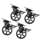 Mounted Swivel Caster Wheels for Wood Furniture with Locking Mechanism (4-Pack) PIPE DECOR