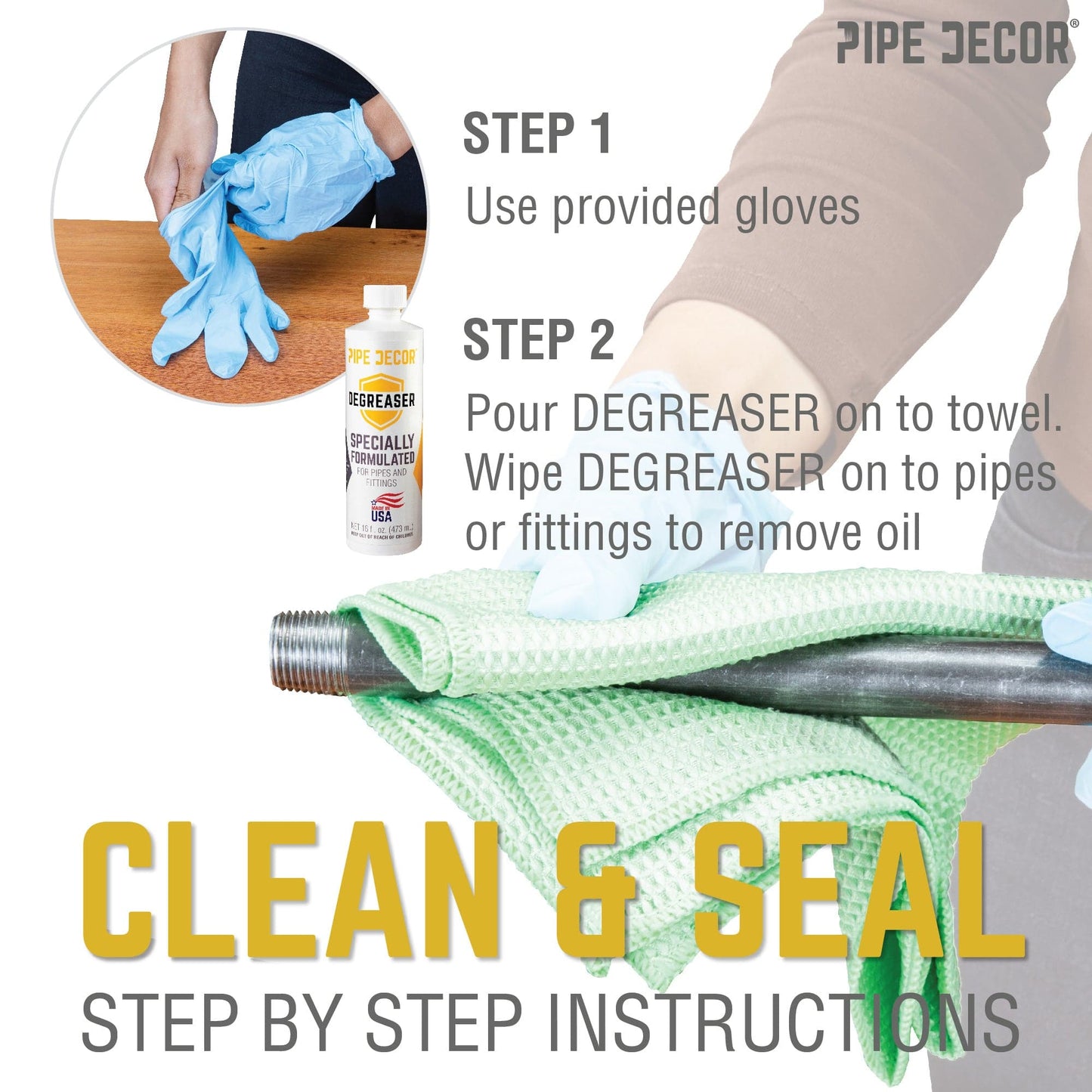 PIPE DECOR Complete Clean and Seal Kit PIPE DECOR