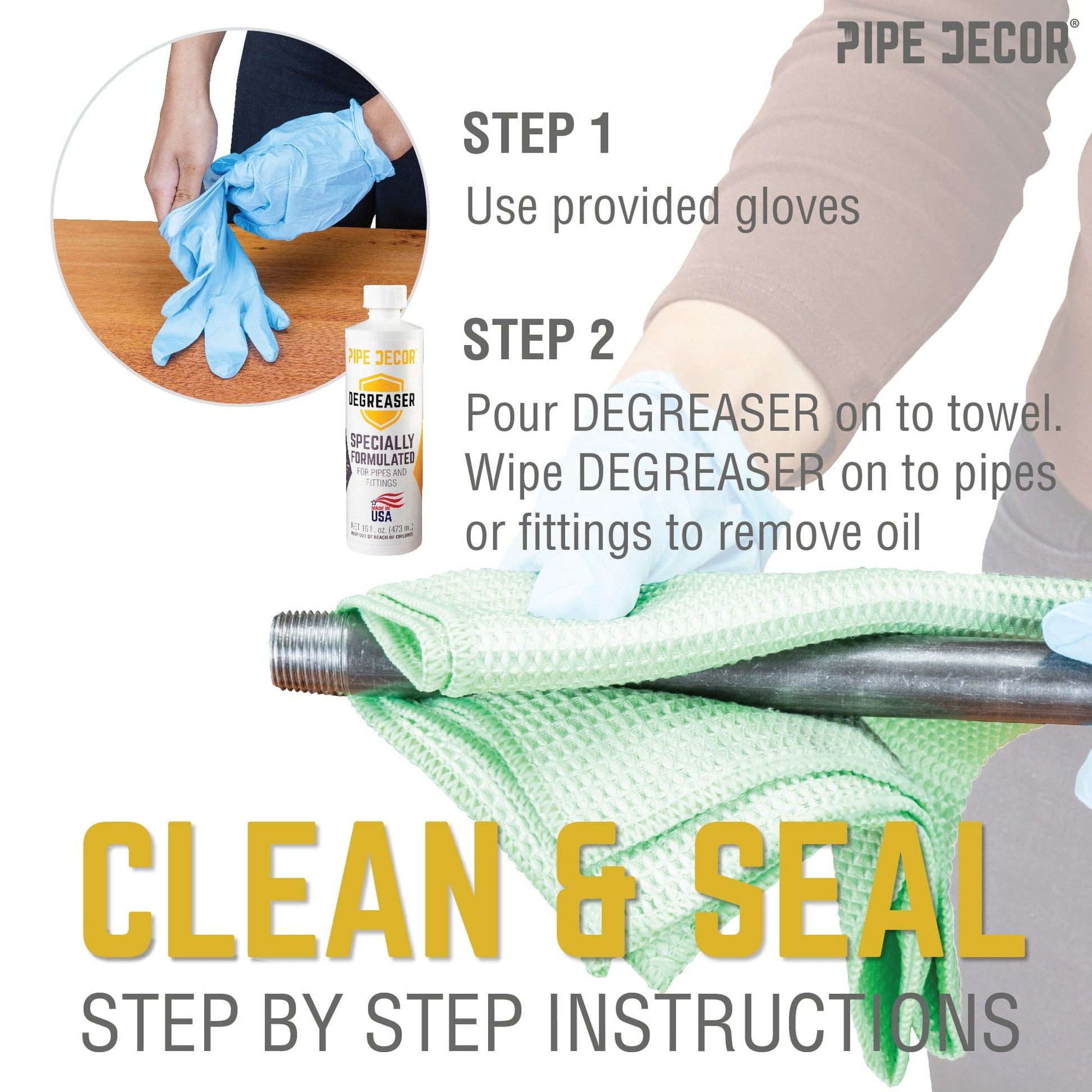 PIPE DECOR Complete Clean and Seal Kit PIPE DECOR