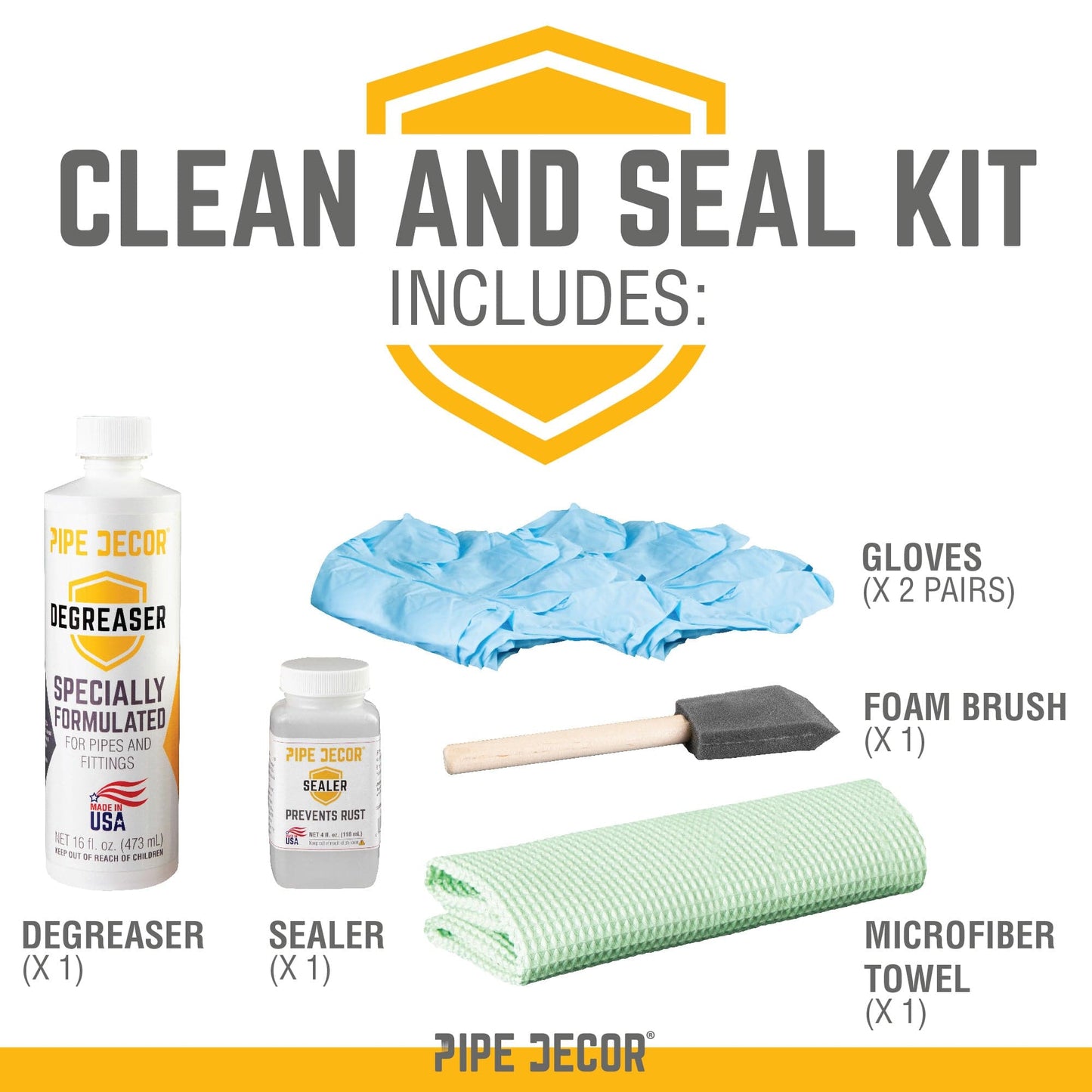PIPE DECOR Complete Clean and Seal Kit PIPE DECOR