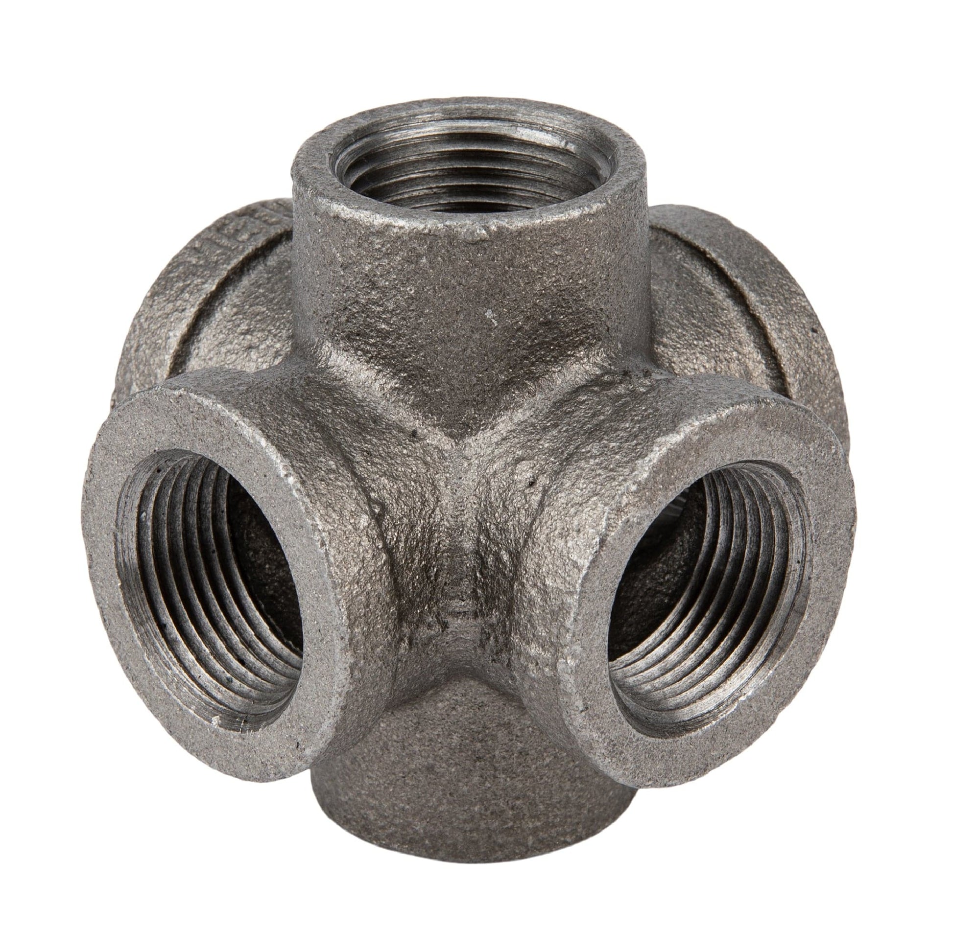1 in. Black 6-Way Fitting PIPE DECOR