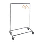 58 in. Rolling Single Rod Clothing Rack PIPE DECOR