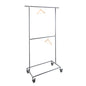 82 in. Rolling Double Rod Clothing Rack PIPE DECOR