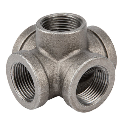 1 in. Black 5-Way Fitting PIPE DECOR