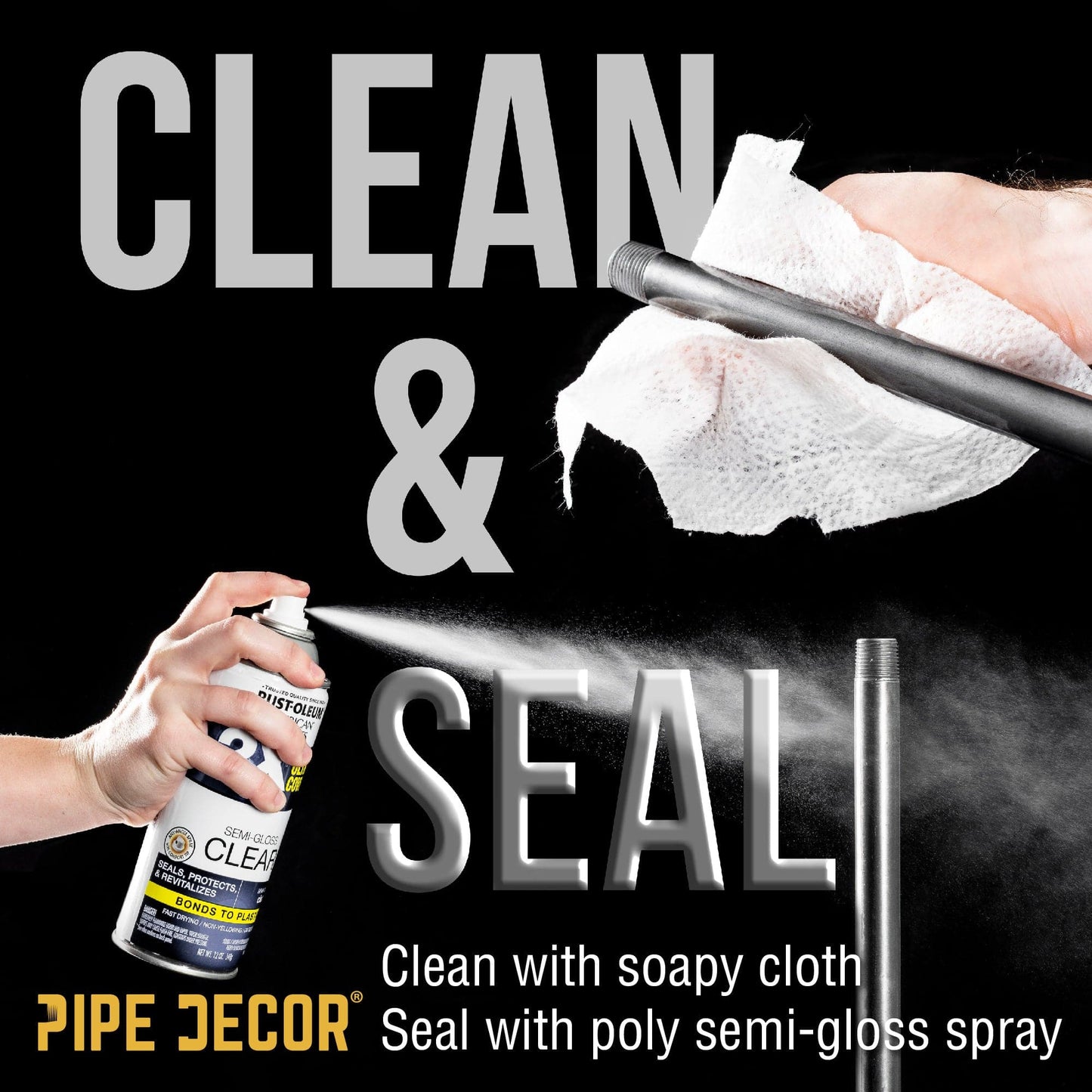 1 in. Black 5-Way Fitting PIPE DECOR