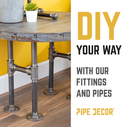 1 in. Black 5-Way Fitting PIPE DECOR