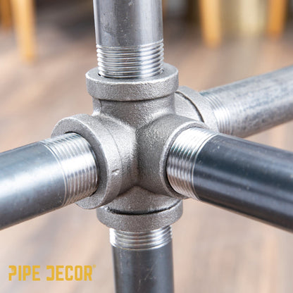 3/4 in. Black 5-Way Fitting PIPE DECOR