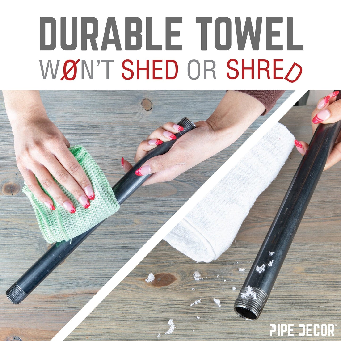 Microfiber Cleaning Cloth, Multi-purpose Lint-Free Towels, 4-Pack PIPE DECOR