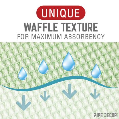 Microfiber Cleaning Cloth, Multi-purpose Lint-Free Towels, 4-Pack PIPE DECOR