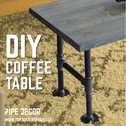 3/4 in. H Round Flange Pipe Kit for Coffee Table/Bench Legs PIPE DECOR