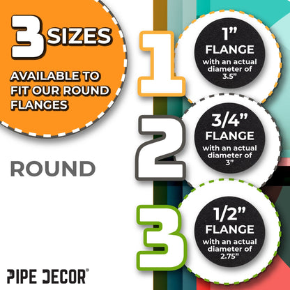 Heavy Duty Round Felt Pad for 1 in. Pipe Floor Flange, 3.5 in. Diameter (4-Pack) PIPE DECOR
