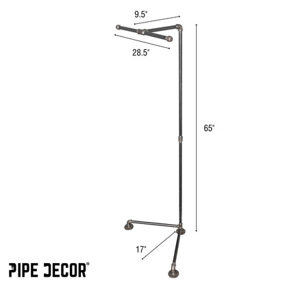 Freestanding Tee-Style Pipe Clothing Rack PIPE DECOR