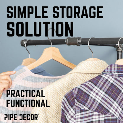 Freestanding Tee-Style Pipe Clothing Rack PIPE DECOR