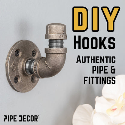90 Degree Elbow Wall Hook Kit (2 Pack) PIPE DECOR