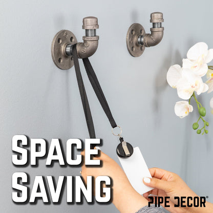90 Degree Elbow Wall Hook Kit (2 Pack) PIPE DECOR