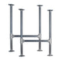 1 in. Heavy Duty H Round Flange Pipe Legs, for Restore Wood Dining Tabletops PIPE DECOR