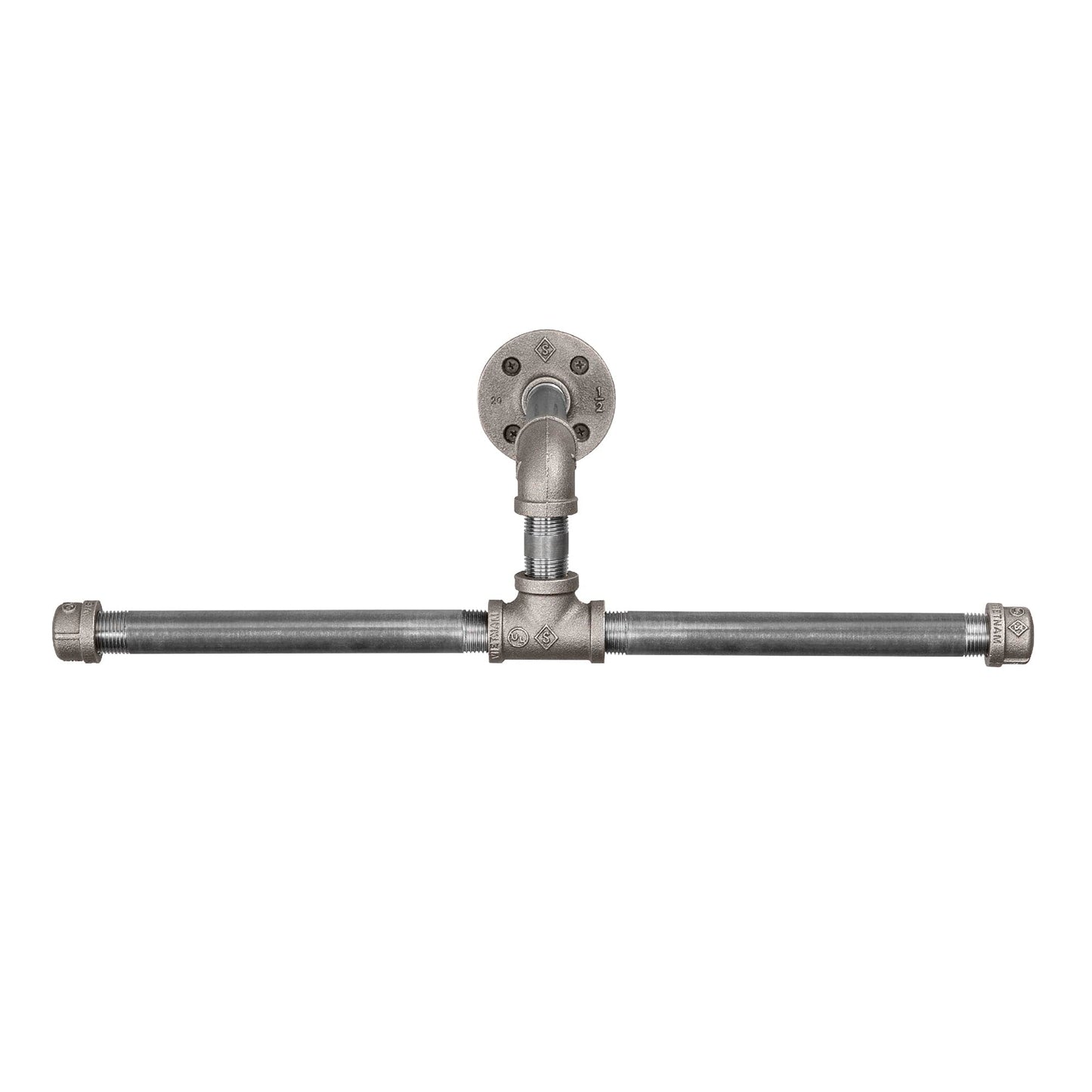 Wall-Mounted Tee-Style Pipe Clothing Rack PIPE DECOR