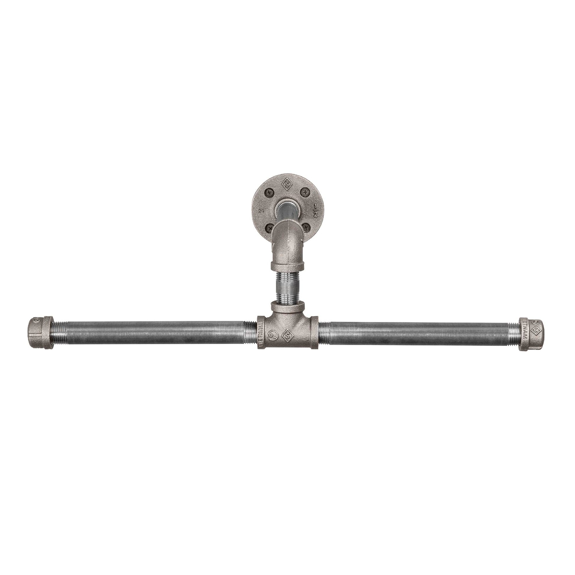 Wall-Mounted Tee-Style Pipe Clothing Rack PIPE DECOR